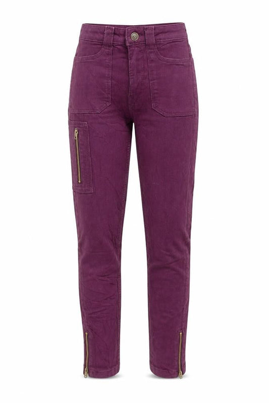 Marks & Spencer Womens Purple Cotton Skinny Jeans Size 6 L28 in Regular Button