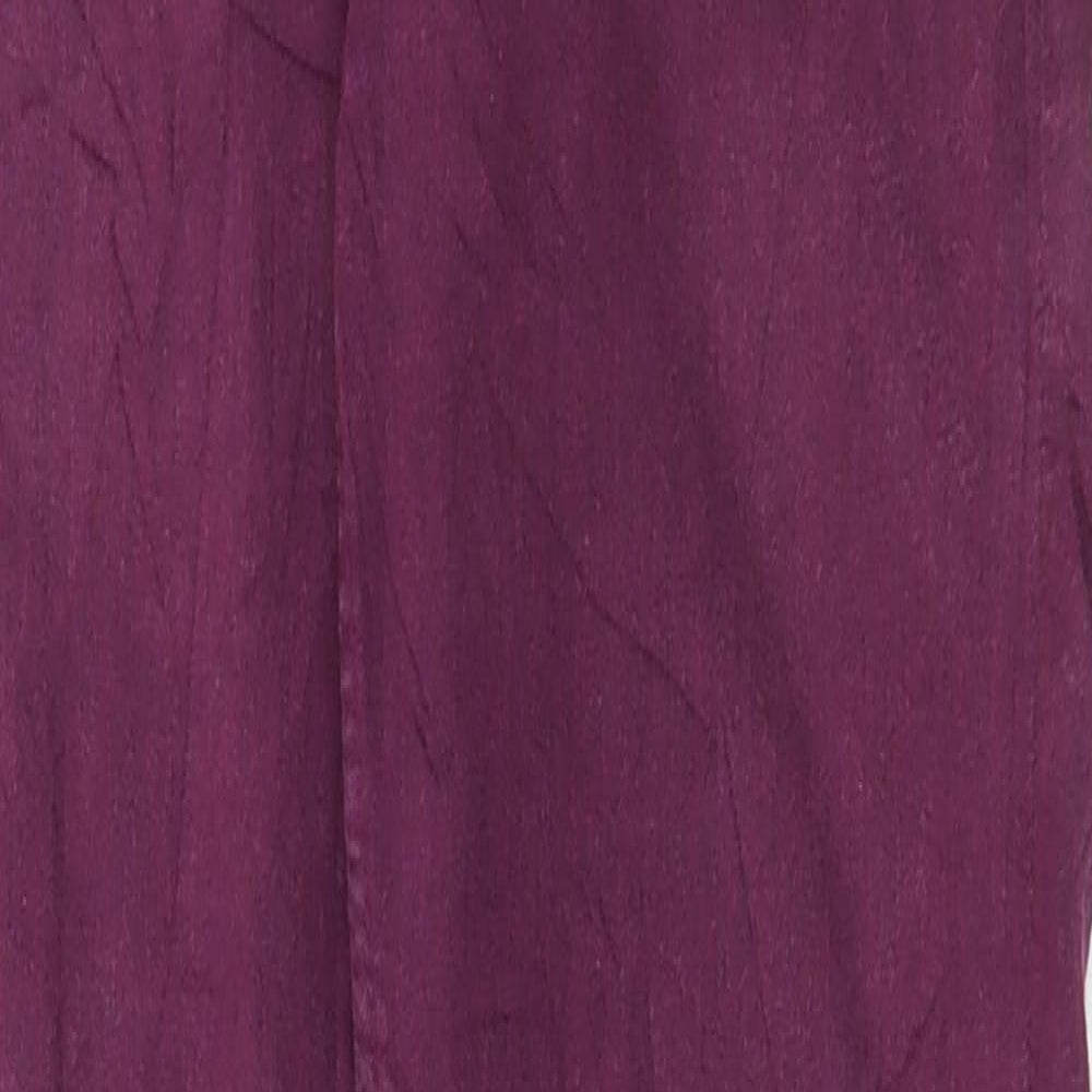 Marks and Spencer Womens Purple Cotton Skinny Jeans Size 6 L28 in Regular Button