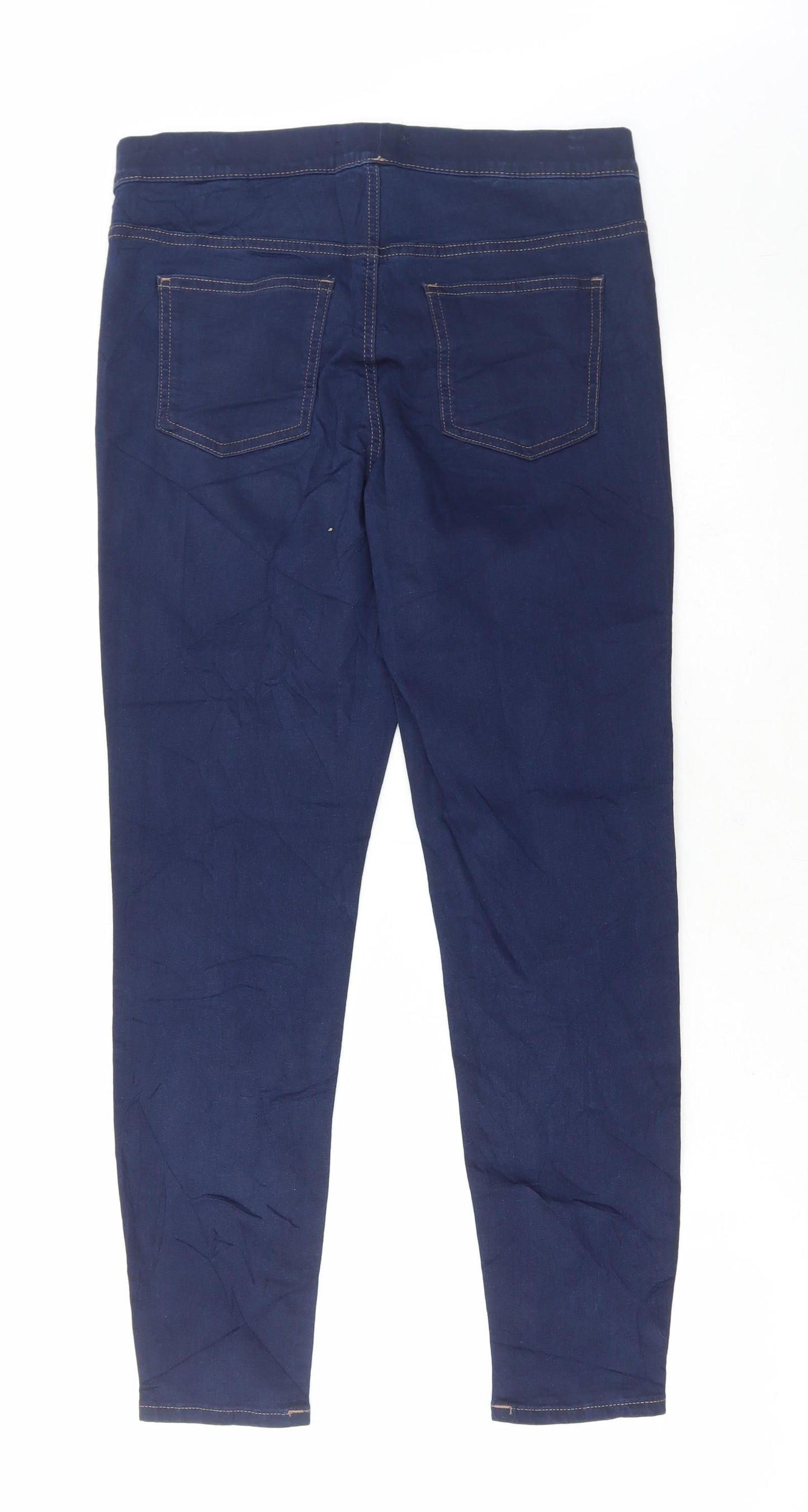 Marks and Spencer Womens Blue Cotton Jegging Jeans Size 12 L27 in Regular