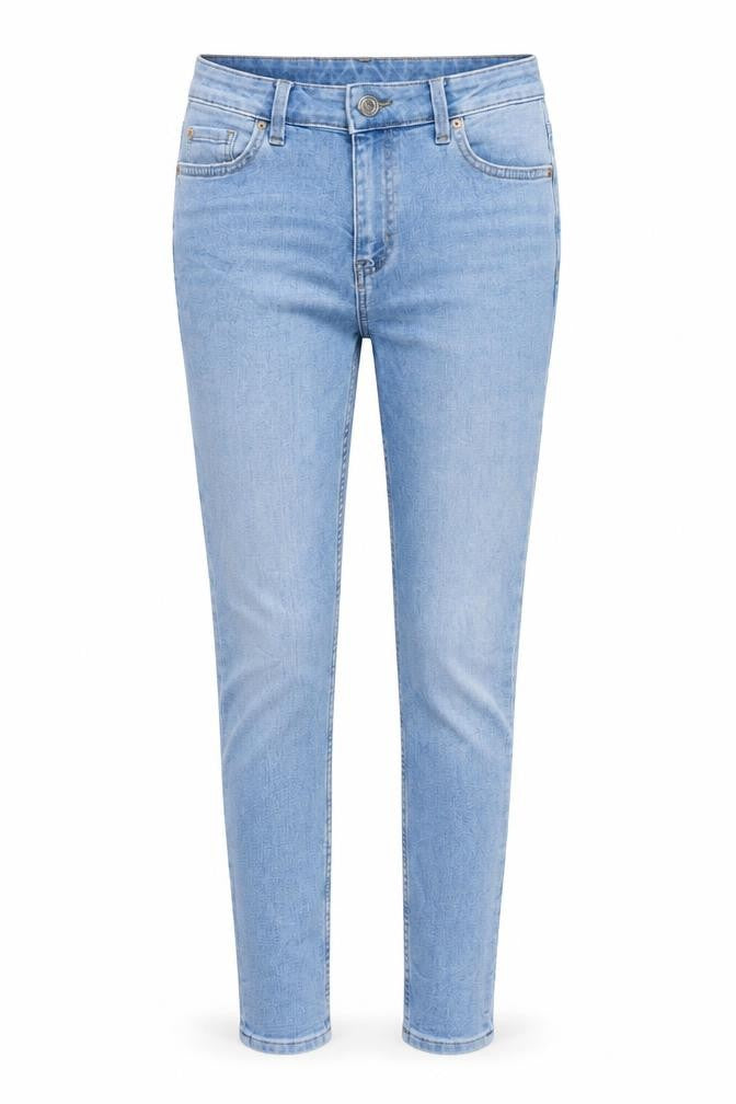 Marks & Spencer Womens Blue Cotton Skinny Jeans Size 28 in L27 in Regular Button