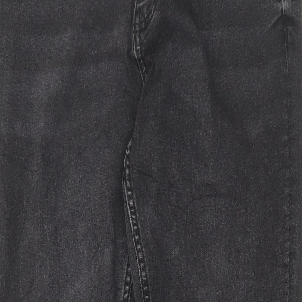 Marks and Spencer Womens Grey Cotton Skinny Jeans Size 12 L27 in Regular Button