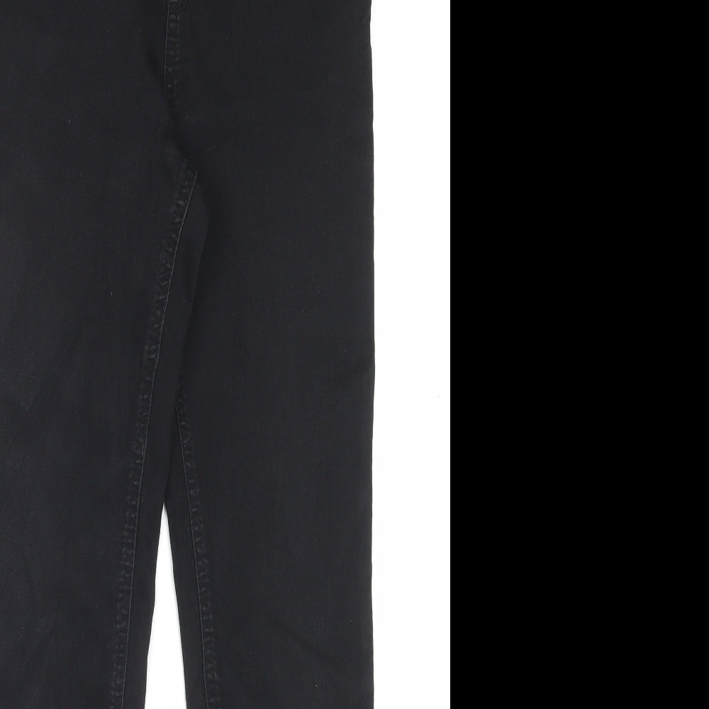 Marks and Spencer Womens Black Cotton Jegging Trousers Size 10 L27 in Regular