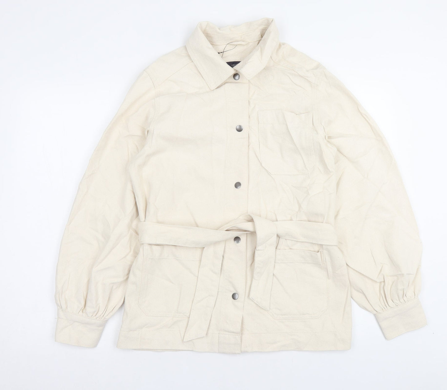 Marks and Spencer Womens Beige Jacket Size 6 Button