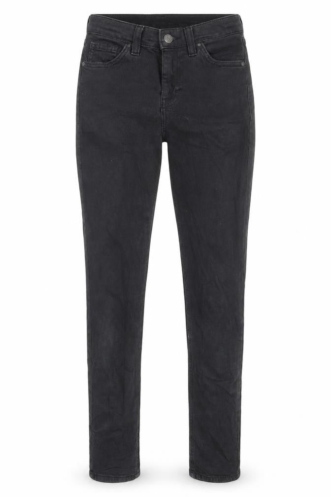 Topshop Womens Black Cotton Skinny Jeans Size 26 in L32 in Regular Button