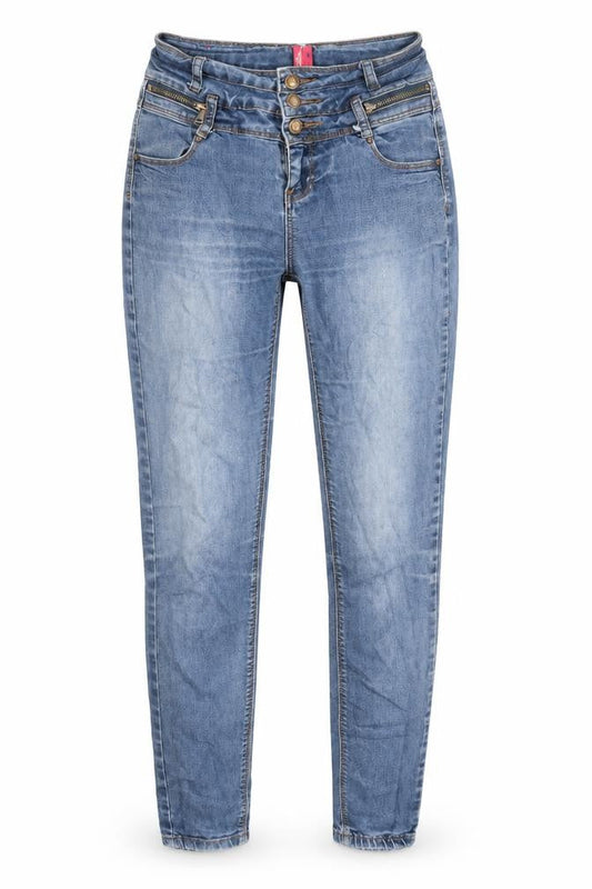 New Look Womens Blue Cotton Skinny Jeans Size 8 L29 in Regular Button