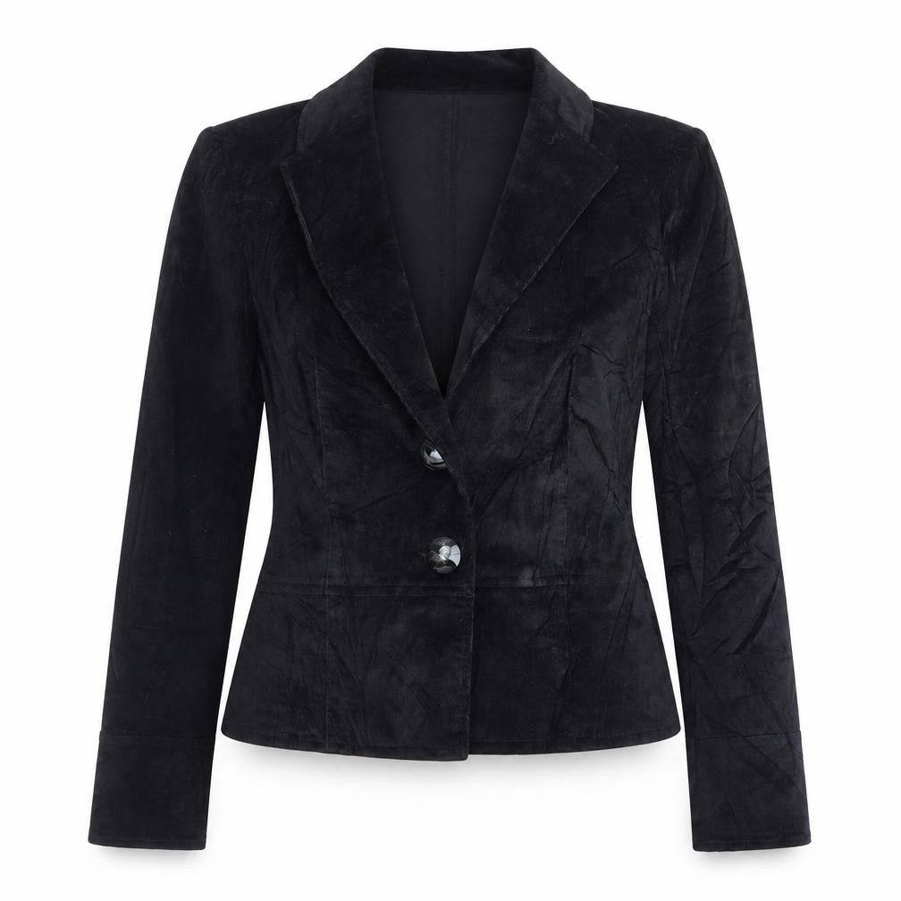Xe Womens Black Jacket Blazer Size 12 Button
