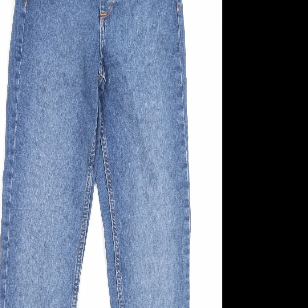 H&M Womens Blue Cotton Skinny Jeans Size 25 in L28 in Regular Button