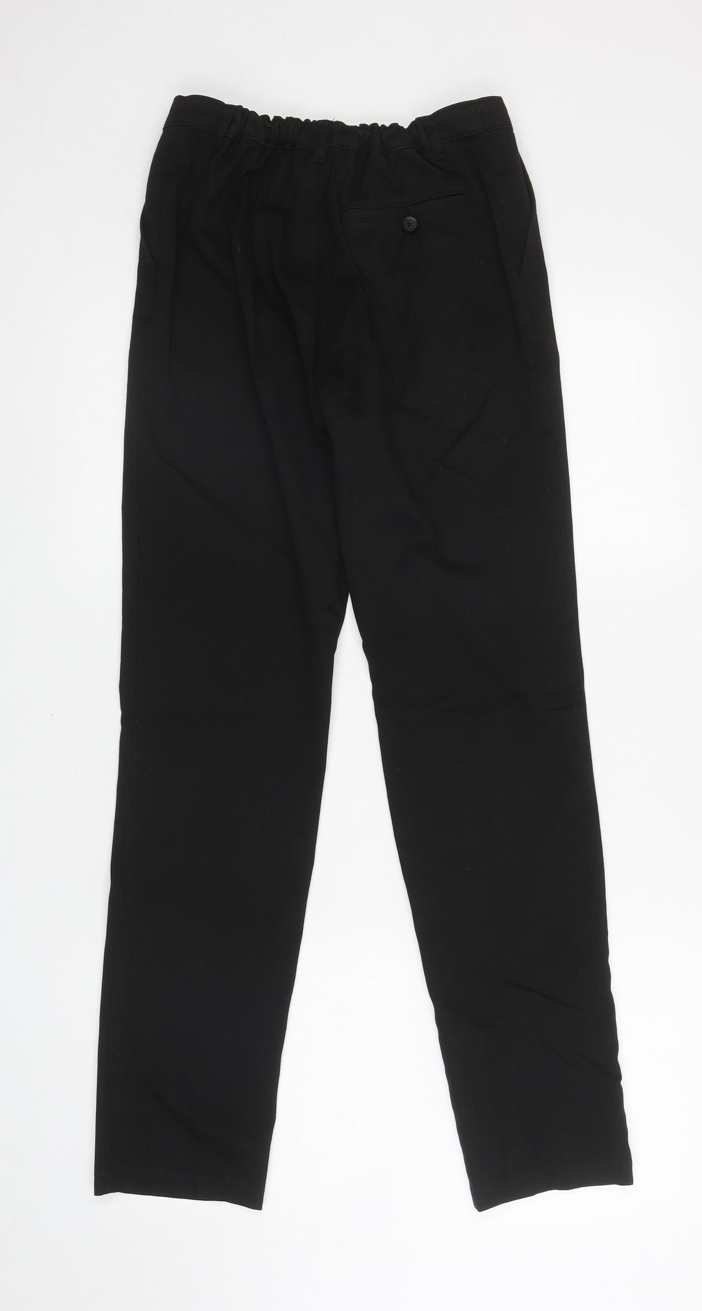 George Boys Black Polyester Dress Pants Trousers Size 14-15 Years L30 in Regular Zip