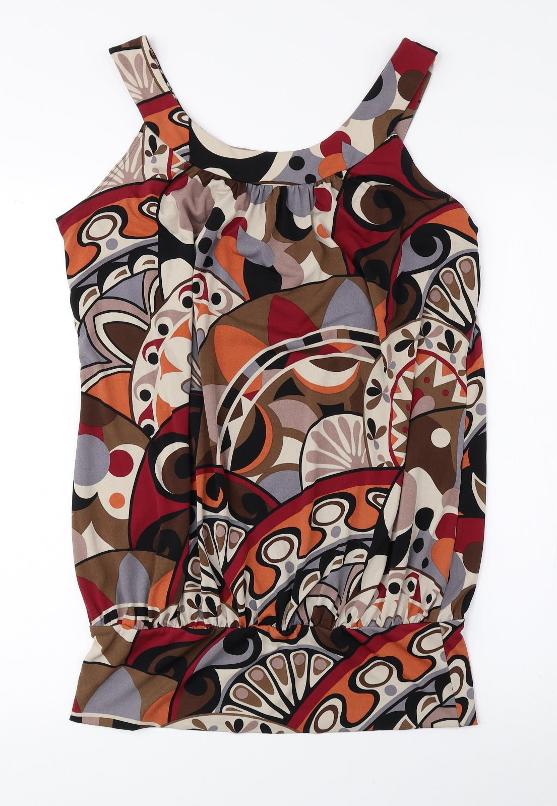 Rampage Womens Multicoloured Floral Polyester Tank Dress Size M Scoop Neck Pullover