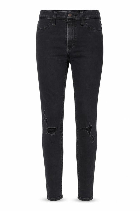 Hollister Womens Black Cotton Skinny Jeans Size 26 L28 in Regular Zip