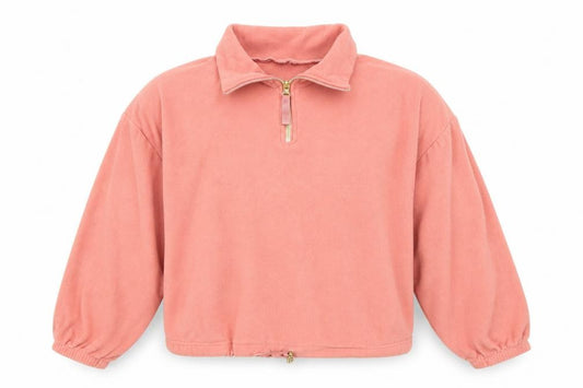F&F Womens Pink Polyester Pullover Sweatshirt Size M Zip