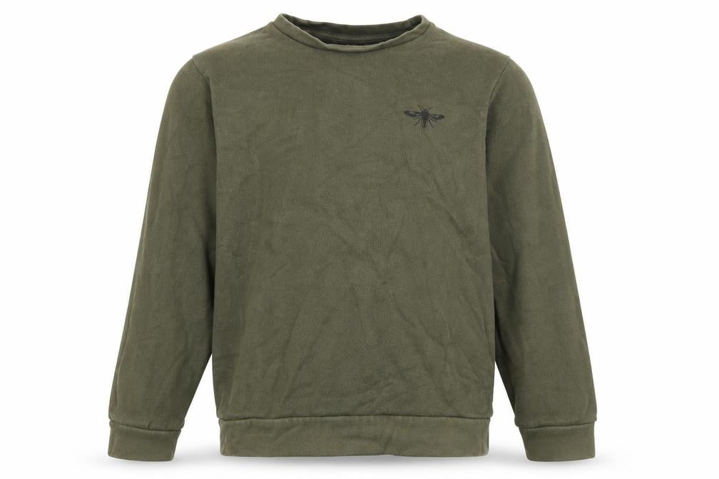 River Island Boys Green Cotton Pullover Sweatshirt Size 9-10 Years Pullover - Insect