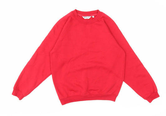 Trutex Womens Pink Cotton Pullover Sweatshirt Size 2XS Pullover