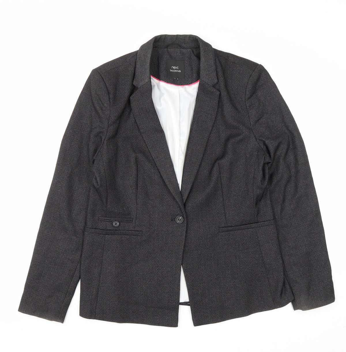 NEXT Womens Grey Polyester Jacket Blazer Size 14