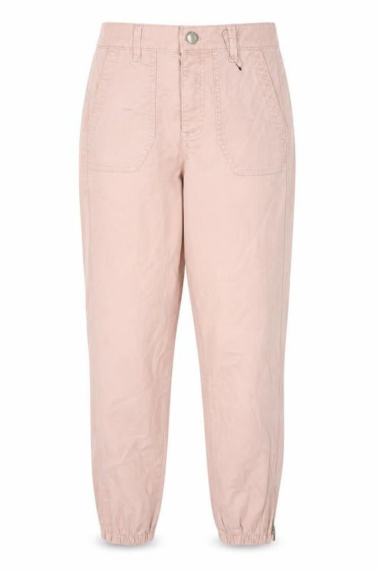 Marks & Spencer Womens Pink Cotton Tapered Jeans Size 6 L27 in Regular Button