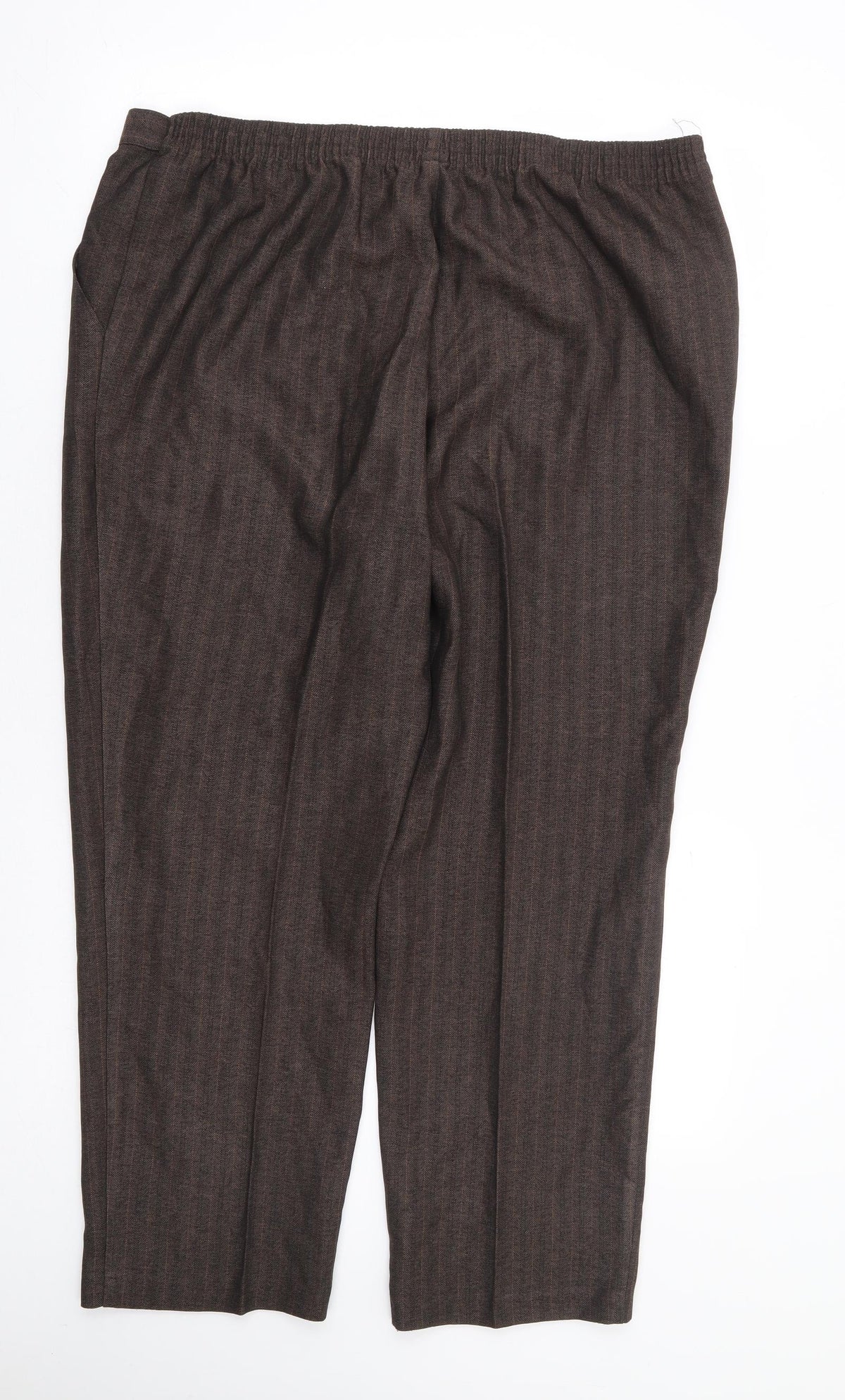 Preworn Womens Brown Polyester Trousers Size 36 in L27 in Regular