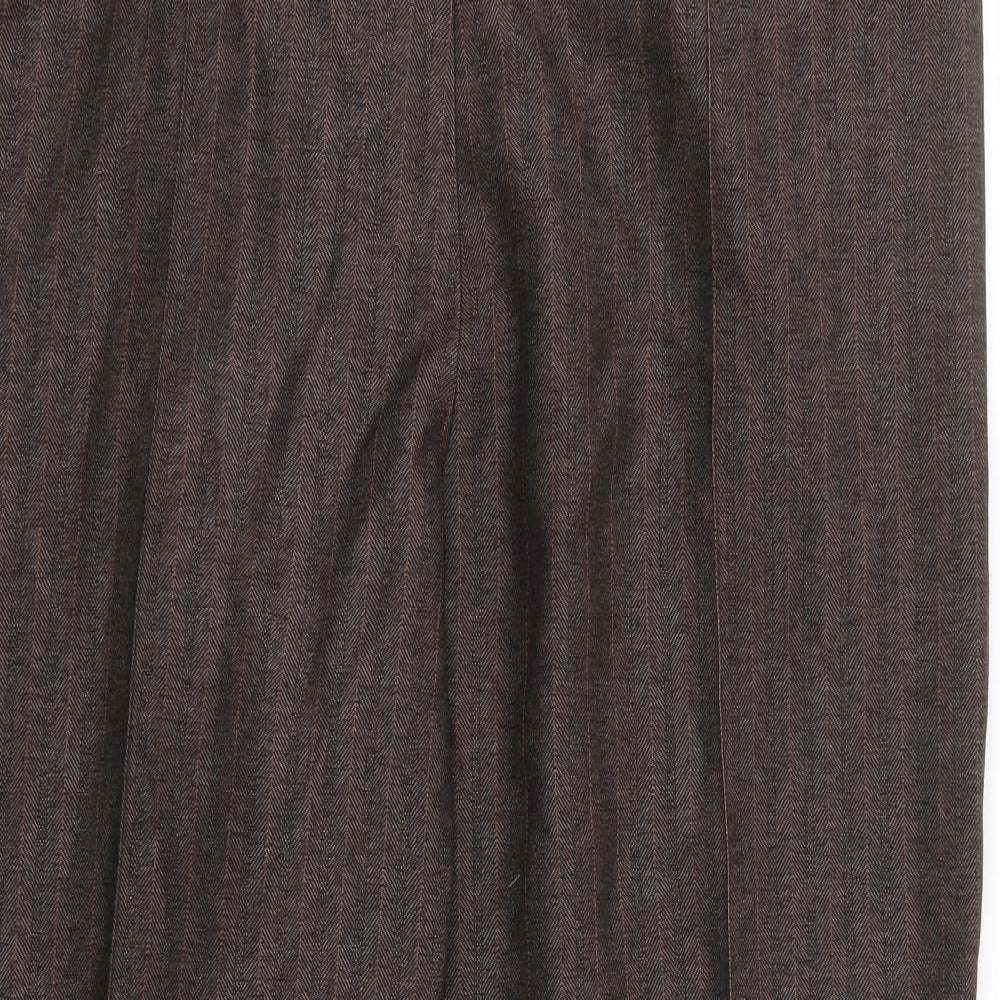 Preworn Womens Brown Polyester Trousers Size 36 in L27 in Regular