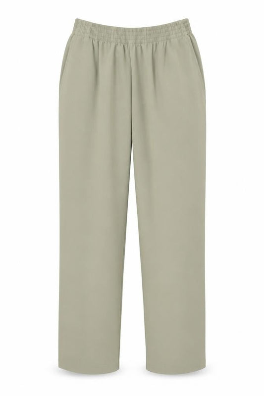 Preworn Womens Green Polyester Trousers Size 24 in L29 in Regular