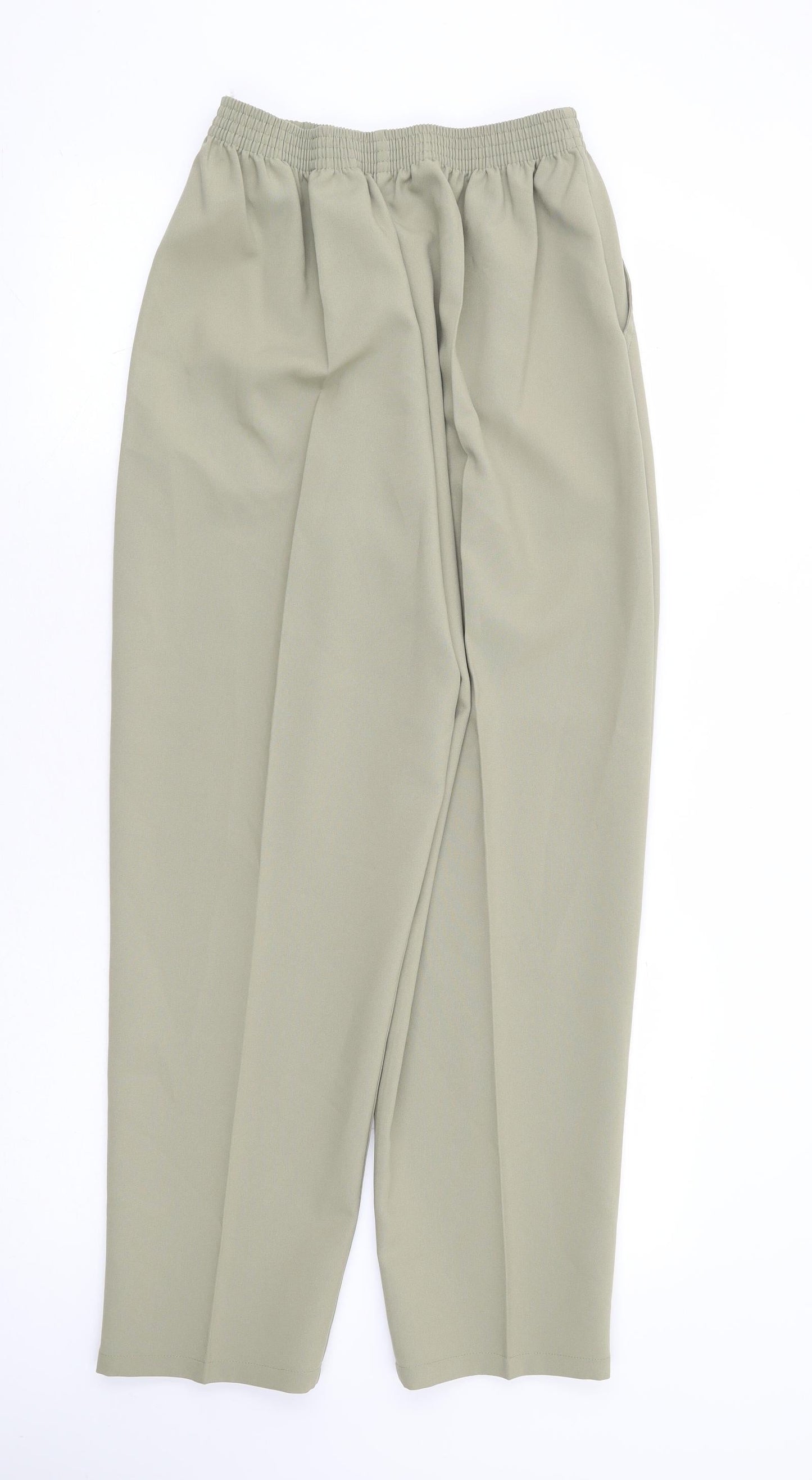 Preworn Womens Green Polyester Trousers Size 24 in L29 in Regular