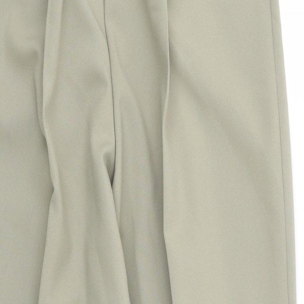 Preworn Womens Green Polyester Trousers Size 24 in L29 in Regular