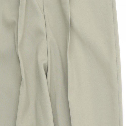 Preworn Womens Green Polyester Trousers Size 24 in L29 in Regular