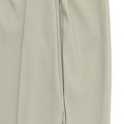 Preworn Womens Green Polyester Trousers Size 24 in L29 in Regular