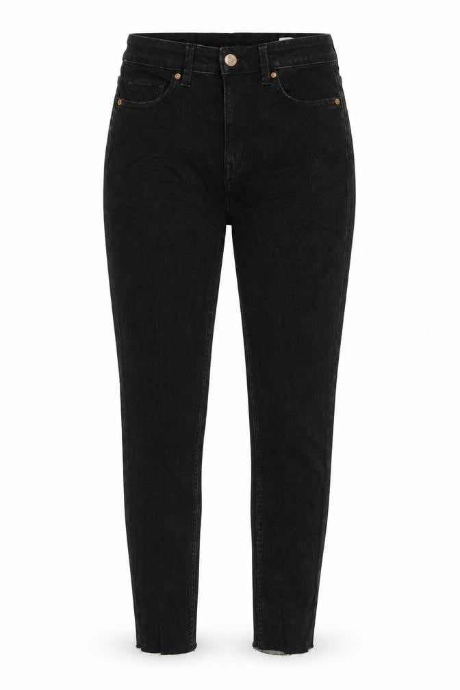 Marks & Spencer Womens Black Cotton Skinny Jeans Size 10 L26 in Regular Zip