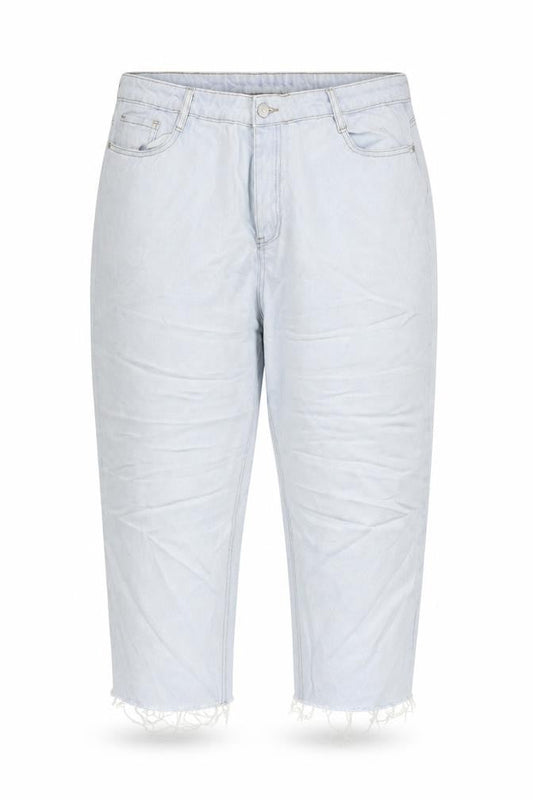 Missguided Womens Blue Cotton Cropped Jeans Size 24 L24 in Regular Zip
