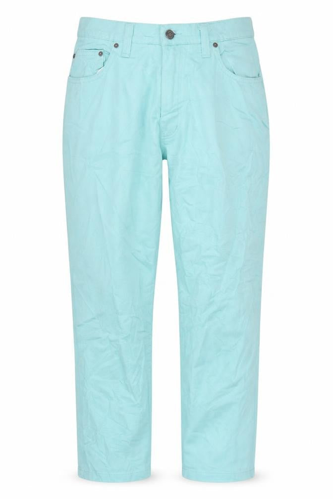Falmer Heritage Womens Blue Cotton Straight Jeans Size 14 L27 in Regular Zip