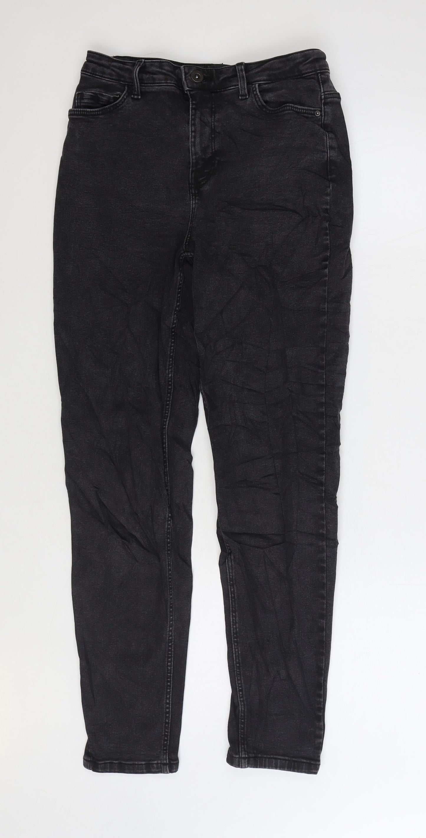 Pieces Womens Black Cotton Skinny Jeans Size M L27 in Regular Zip