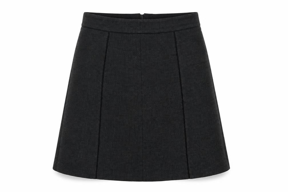 Ann Taylor Womens Green Polyester A-Line Skirt Size 8 Zip