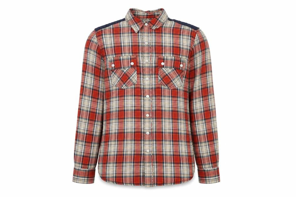 Marks & Spencer Womens Red Plaid Cotton Basic Button-Up Size 10 Collared