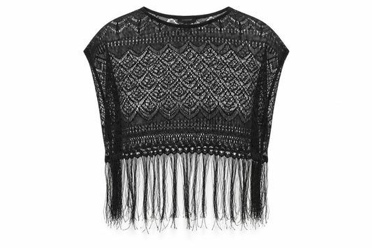 Atmosphere Womens Black Geometric Polyester Basic Blouse Size 6 Round Neck