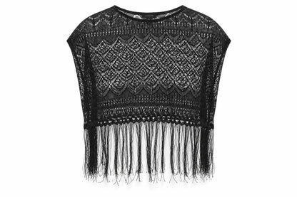 Atmosphere Womens Black Geometric Polyester Basic Blouse Size 6 Round Neck