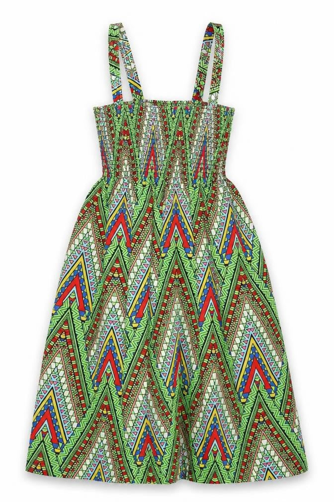 Cronos Womens Multicoloured Geometric Polyester Fit & Flare One Size Square Neck Pullover