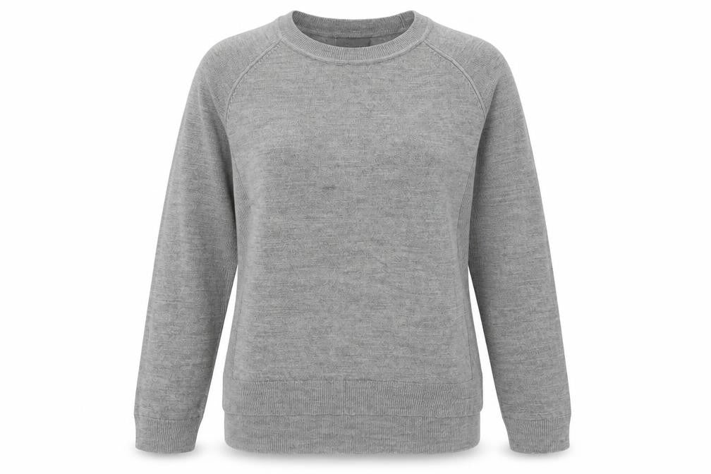 Primark Womens Grey Round Neck Acrylic Pullover Jumper Size M