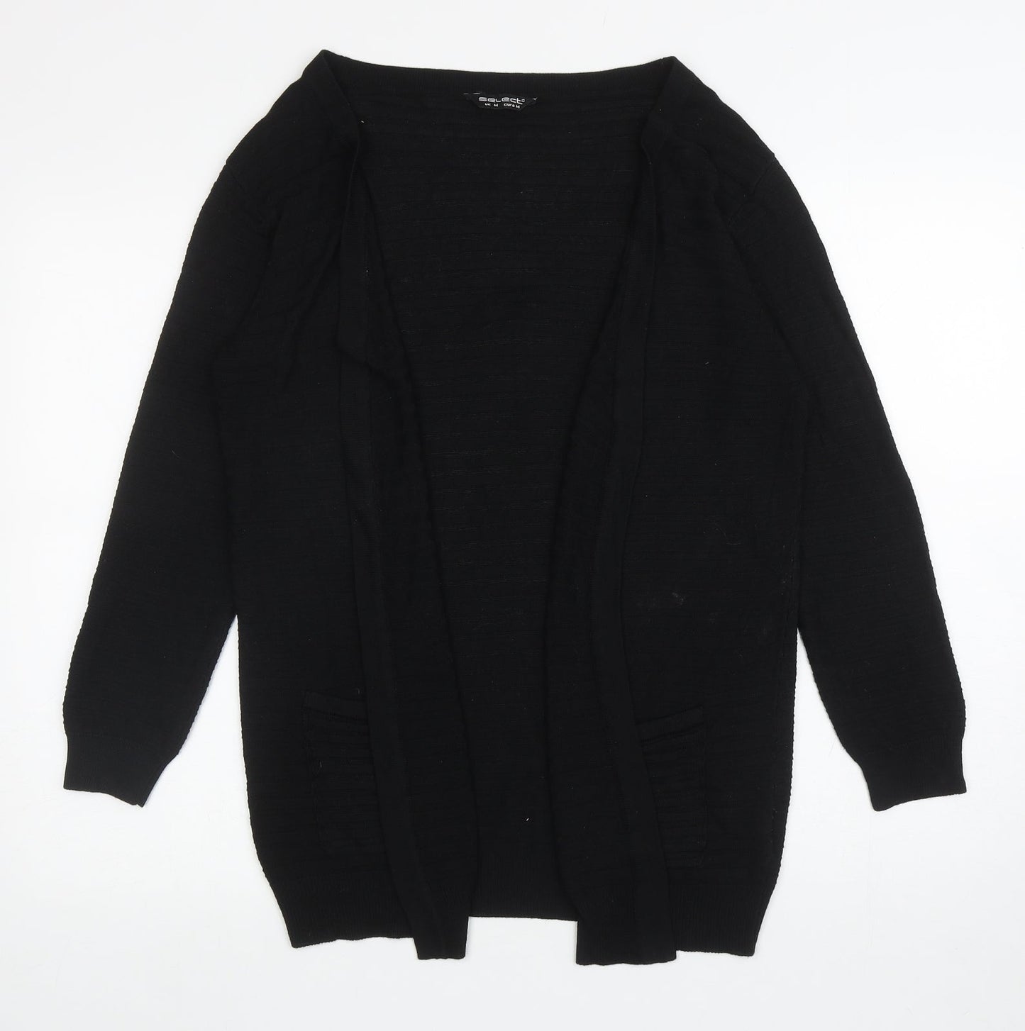 Select Womens Black V-Neck Viscose Cardigan Jumper Size M