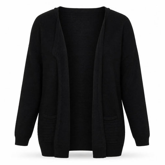 Select Womens Black V-Neck Viscose Cardigan Jumper Size M