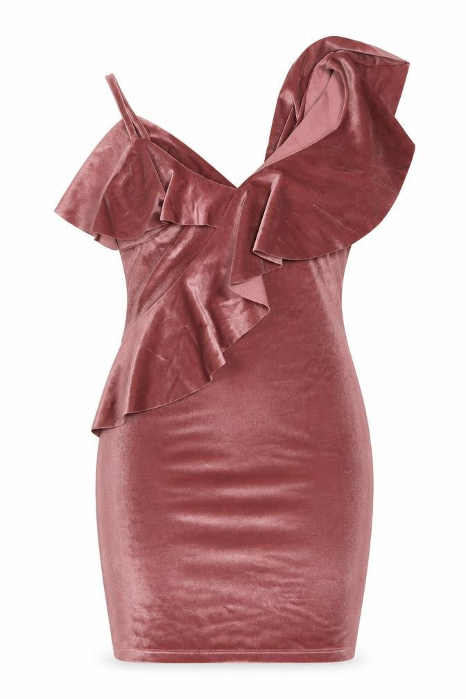 River Island Womens Pink Polyester Mini Size 10 V-Neck Pullover