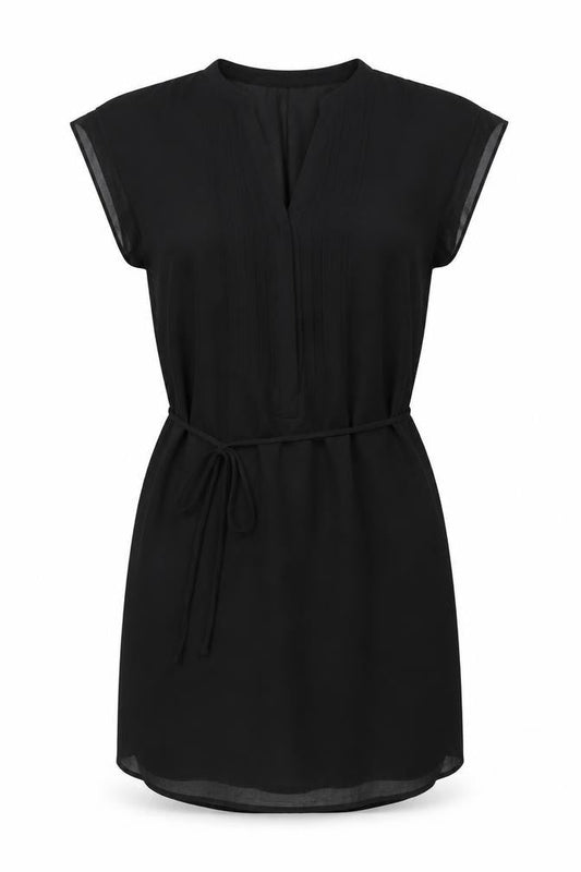 H&M Womens Black Polyester A-Line Size XS V-Neck Pullover