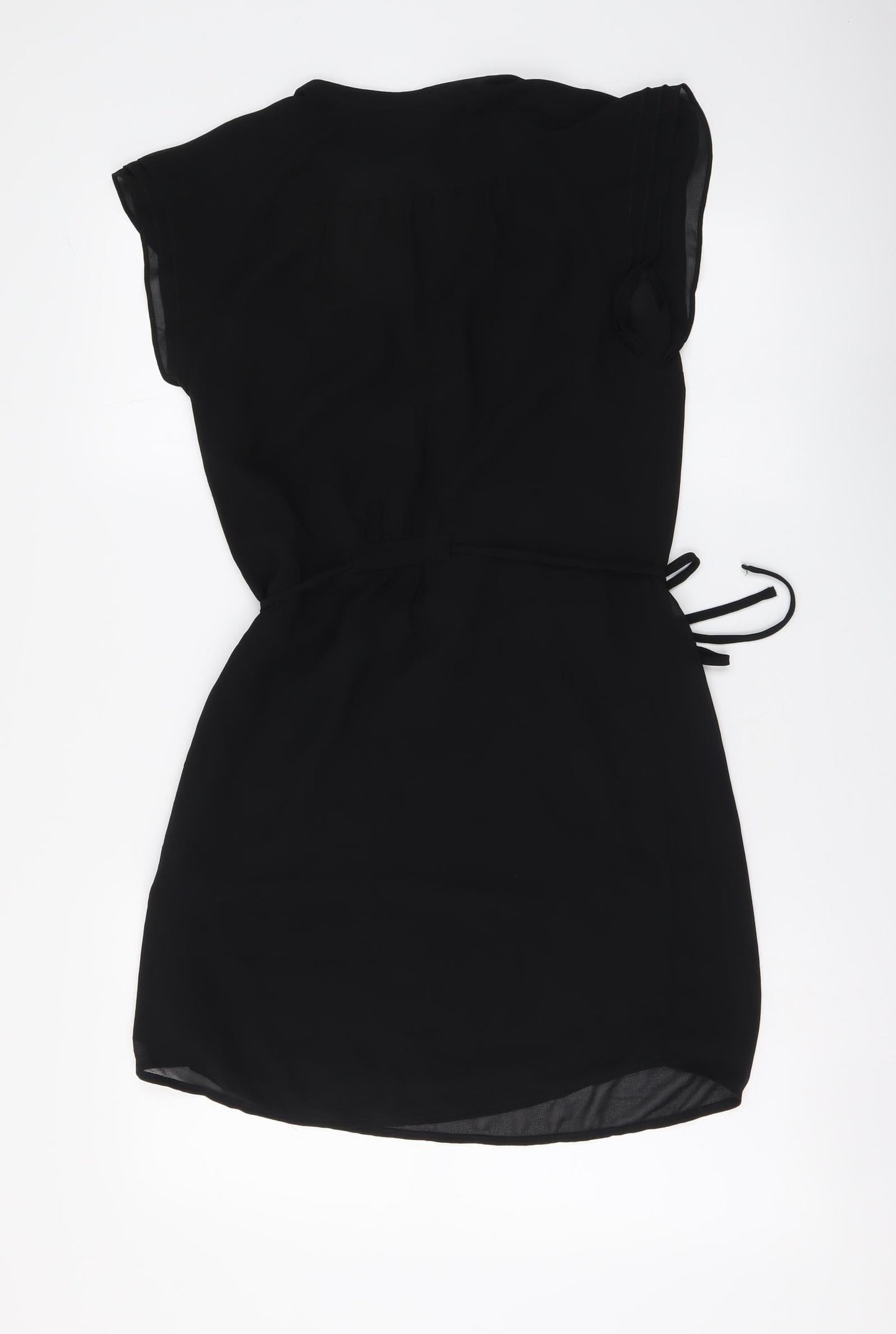 H&M Womens Black Polyester A-Line Size XS V-Neck Pullover