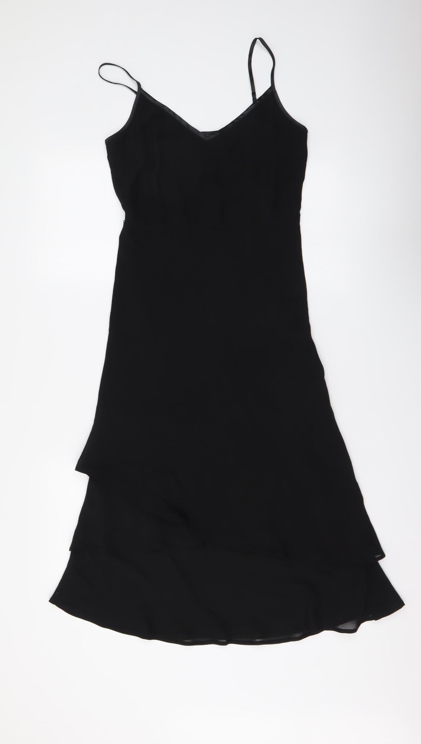 H&M Womens Black Polyester A-Line Size 4 V-Neck Pullover