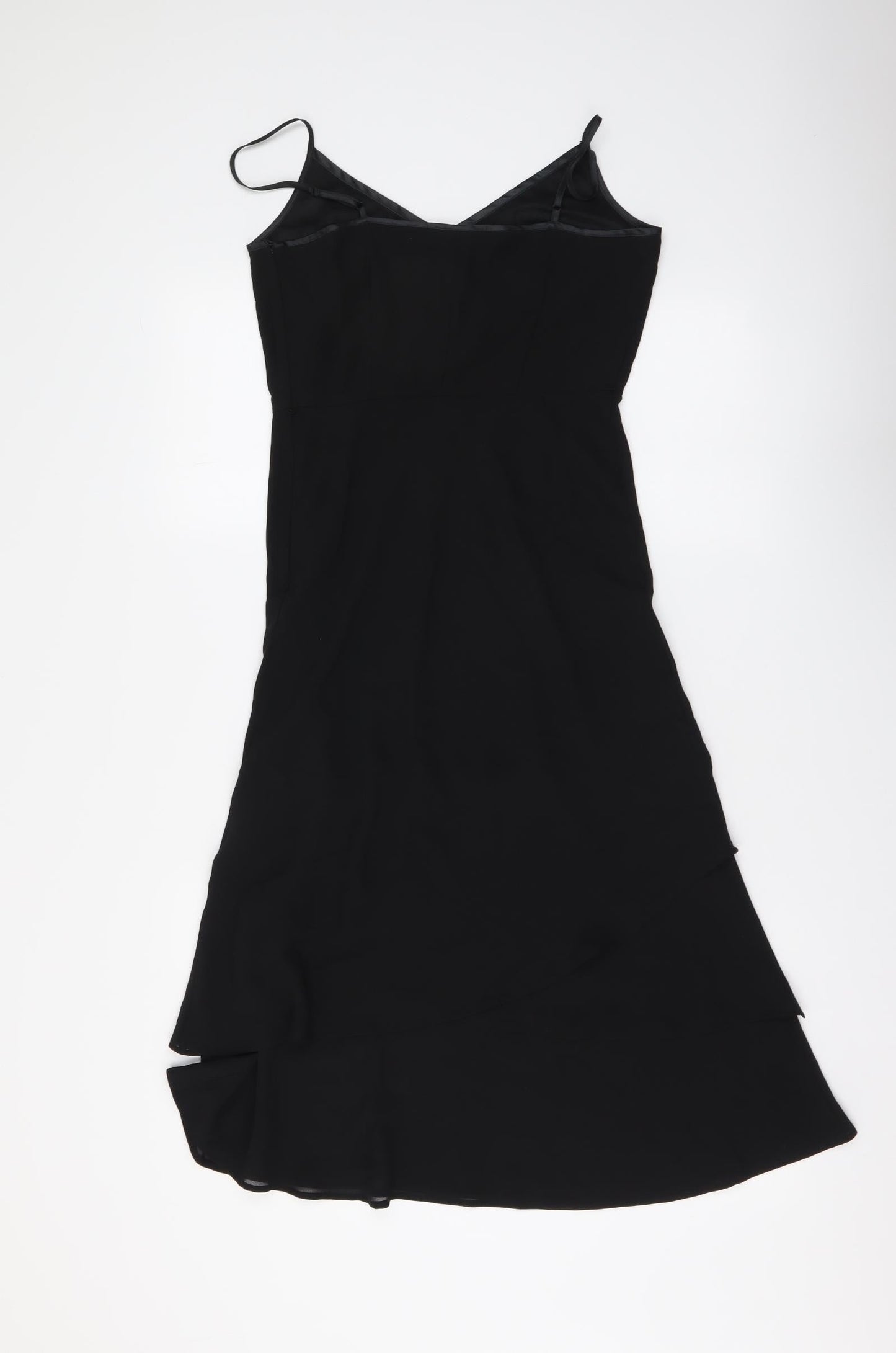 H&M Womens Black Polyester A-Line Size 4 V-Neck Pullover