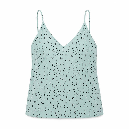 Topshop Womens Green Polka Dot Polyester Camisole Tank Size 8 V-Neck