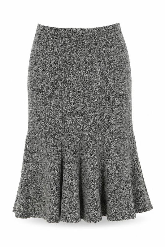 Nightingales Womens Grey Acrylic Trumpet Skirt Size 14 Drawstring