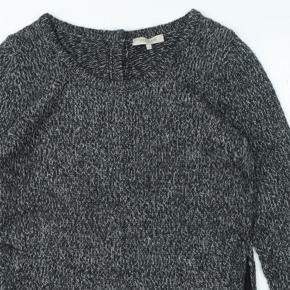 Great Plains Womens Black Round Neck Acrylic Pullover Jumper Size XS