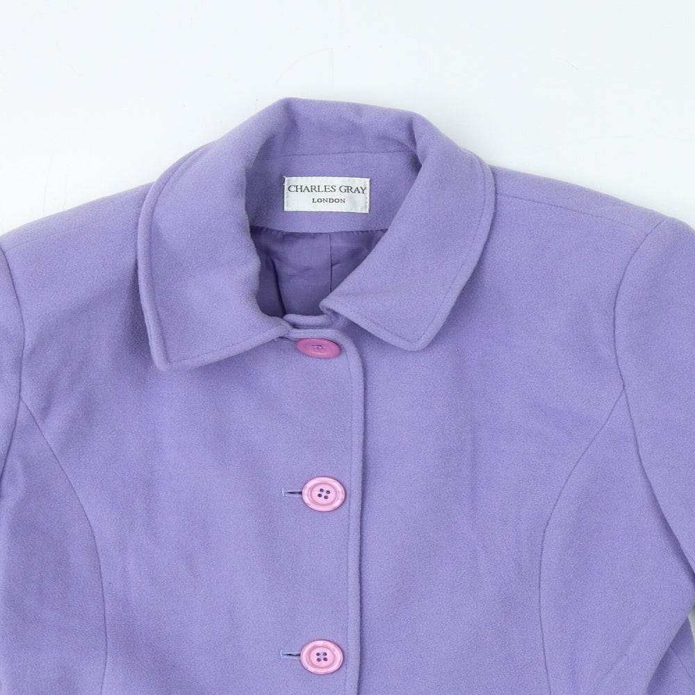 Charles Gray London Womens Purple Jacket Size 12 Button