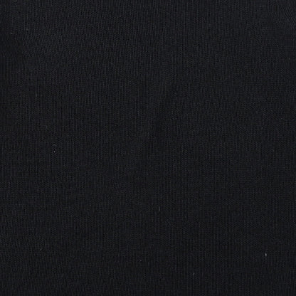 Zara Womens Black Round Neck Herringbone Polyester Pullover Jumper Size M