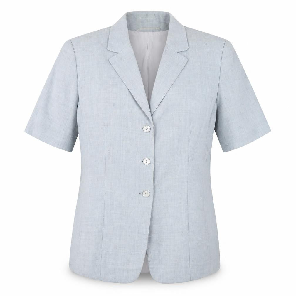 Eugen Klein Womens Grey Polyester Basic Button-Up Size 14 Collared