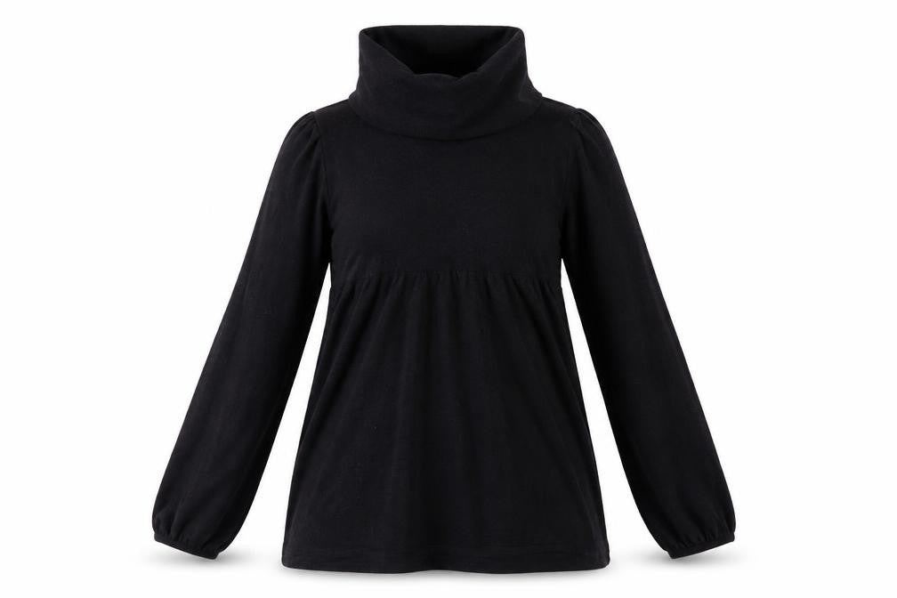 Marks & Spencer Womens Black Viscose A-Line Size 10 Boat Neck Pullover